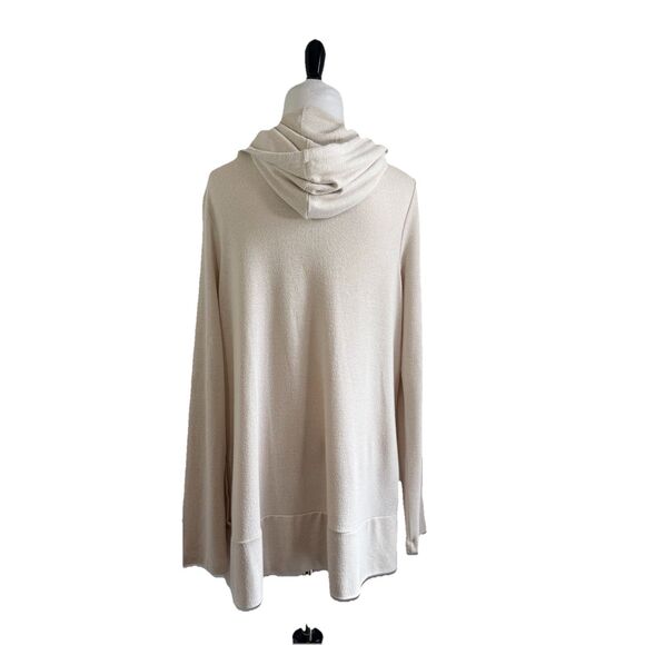 Z Supply Women's Sand Marled Hooded Open Front Cardigan Lightweight Size M - Picture 5 of 14